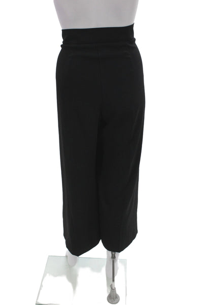 River Island Women Solid Black Dress Pants Polyester Buckle Size 14