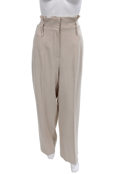Bishop and Young Women Paperbag Pants Beige Button 32 Inseam Size L