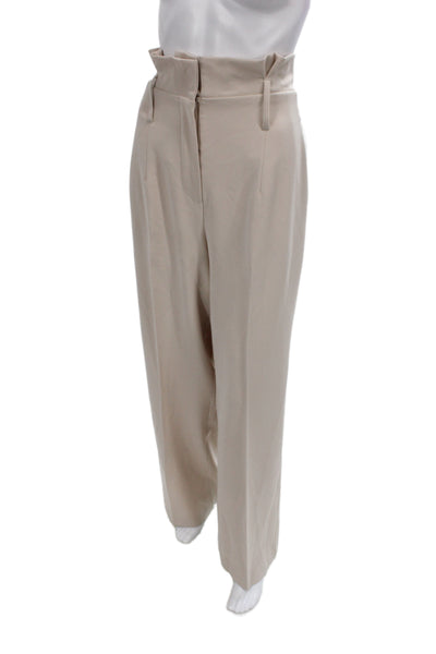Bishop and Young Women Paperbag Pants Beige Button 32 Inseam Size L
