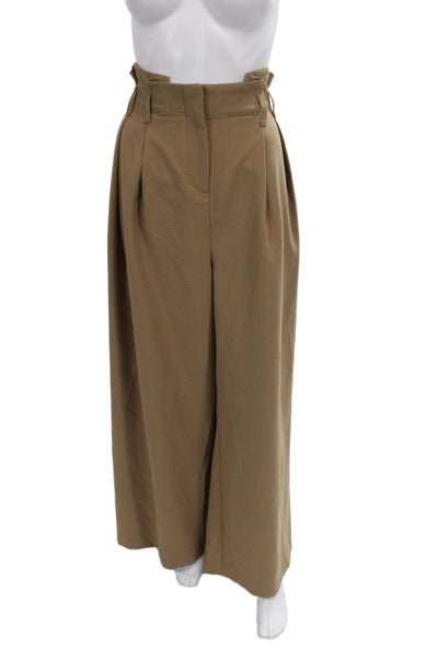 River Island Womens Paperbag Button Brown Pants Size 16