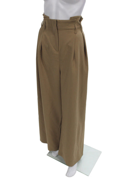 River Island Womens Paperbag Button Brown Pants Size 16