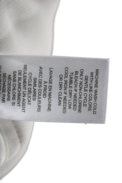 Tahari Womens Cropped White Pants Zip Closure Size 12