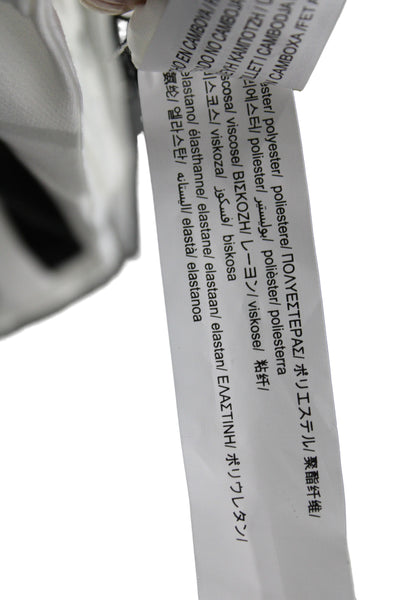 Stradivarius Women Dress Pants White Linen Drawstring Summer Size 10