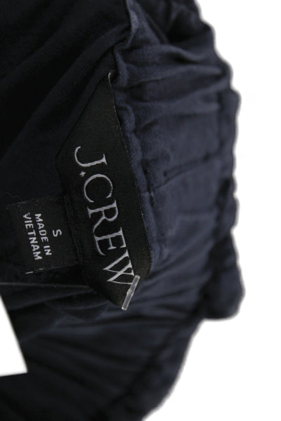 J Crew Womens Blue Cropped Drawstring Cotton Pants Size S