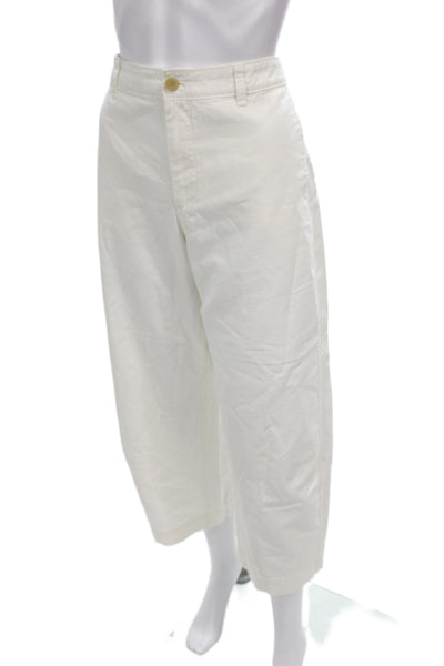 J Crew Women Cropped White Pants Size 28
