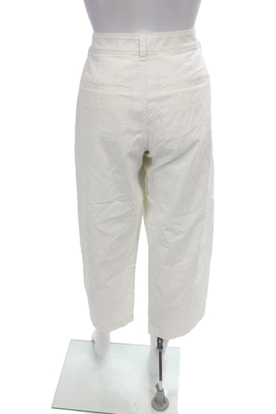 J Crew Women Cropped White Pants Size 28