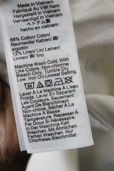 J Crew Women Cropped White Pants Size 28