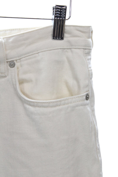 COS Womens White Straight Jeans High Rise Cotton Size 28