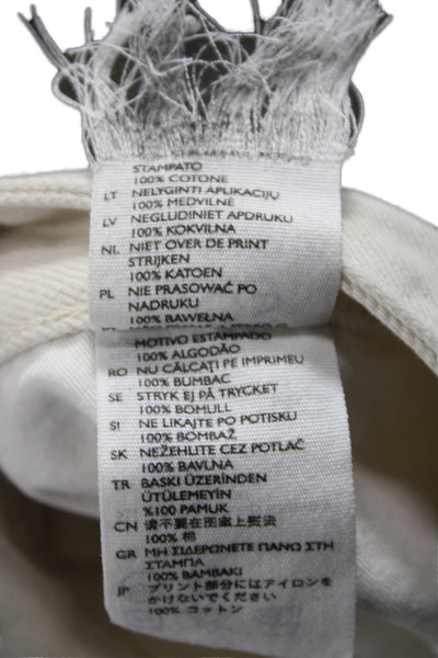 COS Womens White Straight Jeans High Rise Cotton Size 28