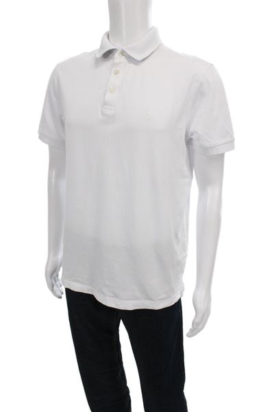 Charles Tyrwhitt Mens Cotton Collared Short Sleeve Polo Shirt White Size M