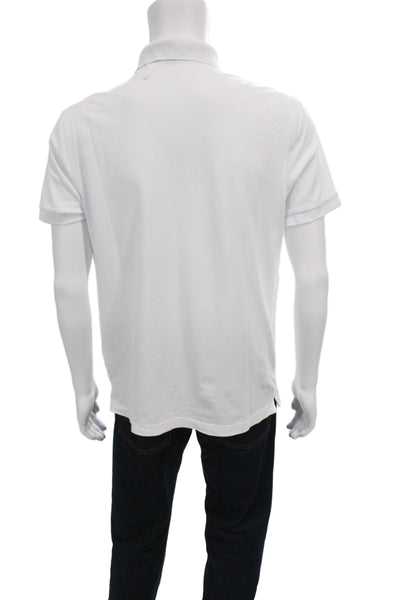 Charles Tyrwhitt Mens Cotton Collared Short Sleeve Polo Shirt White Size M