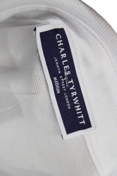 Charles Tyrwhitt Mens Cotton Collared Short Sleeve Polo Shirt White Size M
