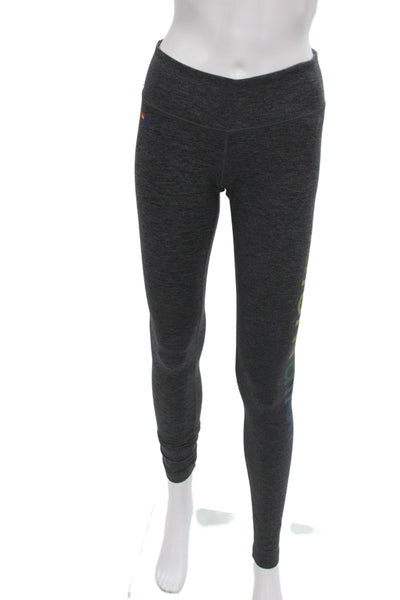 Aviator Nation Womens Ankle Leggings Gray Pride Size S