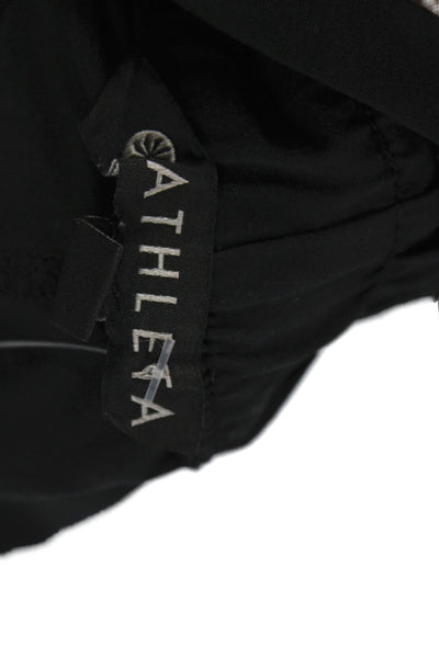 Athleta Womens Athletic Black Tie Waist Shorts Size 4