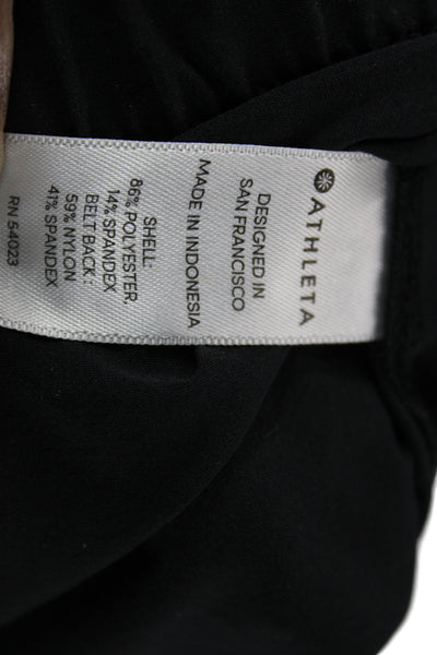 Athleta Womens Athletic Black Tie Waist Shorts Size 4