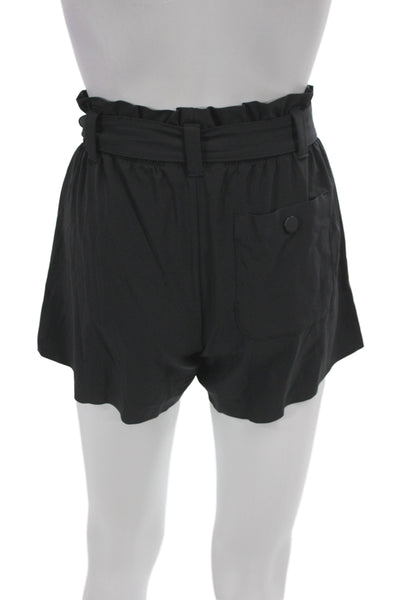 Athleta Women Paperbag Shorts Black Tie Waist Size 4