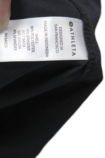 Athleta Women Paperbag Shorts Black Tie Waist Size 4