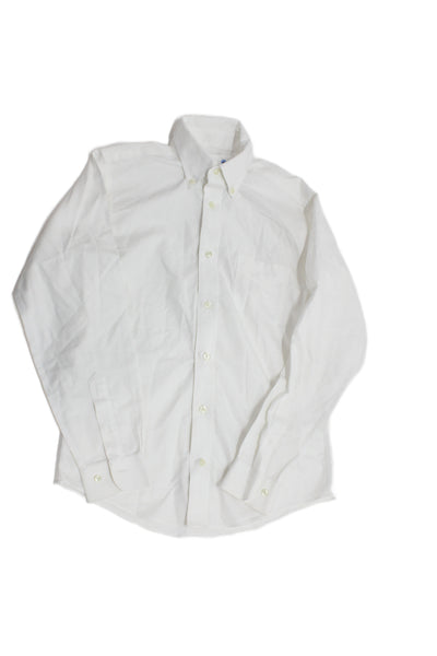 Brooks Brothers Teens Cotton Button Front Dress Shirt White Size 12