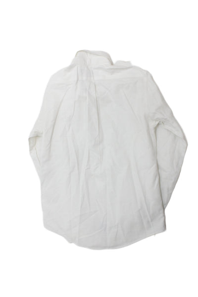 Brooks Brothers Teens Cotton Button Front Dress Shirt White Size 12