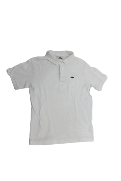 Lacoste Teens 100 Percent Cotton Polo Shirt White Size 12