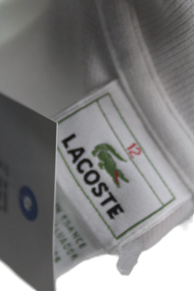 Lacoste Teens 100 Percent Cotton Polo Shirt White Size 12
