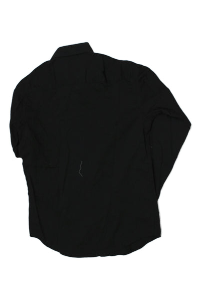 Calvin Klein Teens Collared Button Down Dress Shirt Black Size 12