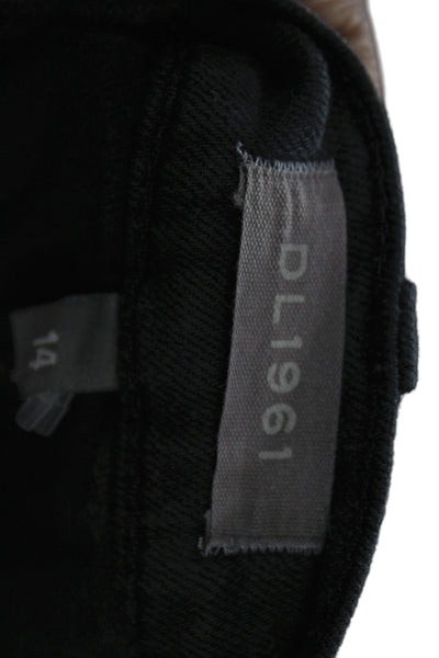 DL1961 Mens Skinny Jeans Black Mid Rise Cotton Size 14