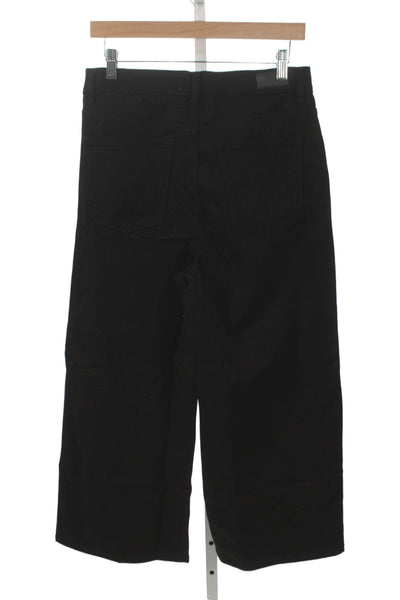 DL1961 Womens Wide Leg Black Jeans High Rise Button Size 29
