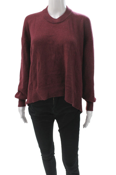 Michael Michael Kors Women Red Crew Neck Long Sleeve Pullover Size 2XS