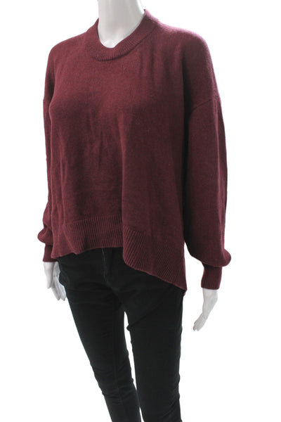 Michael Michael Kors Women Red Crew Neck Long Sleeve Pullover Size 2XS