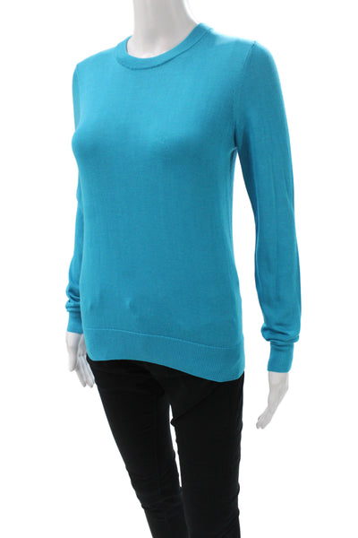 Michael Michael Kors Women Pullover Sweater Blue Crew Neck Long Sleeve Size XS