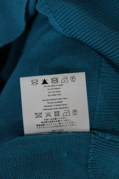 Michael Michael Kors Women Pullover Sweater Blue Crew Neck Long Sleeve Size XS