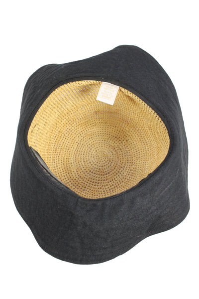 Helen Kaminski Womens Woven Bow Front Sun Hat Beige Black Size One Size