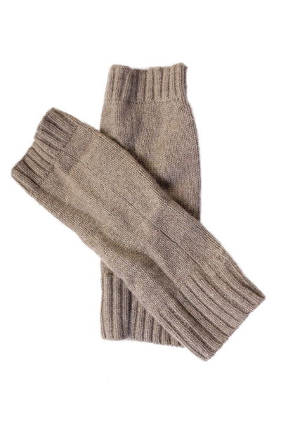 Club Monaco Womens Brown Cashmere Knit Fingerless Gloves One Size