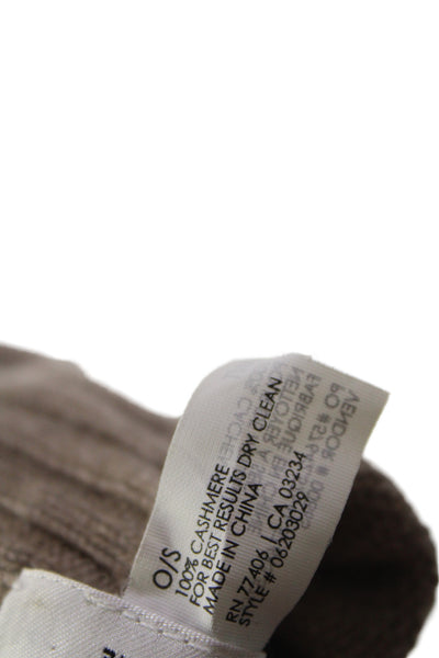 Club Monaco Womens Brown Cashmere Knit Fingerless Gloves One Size