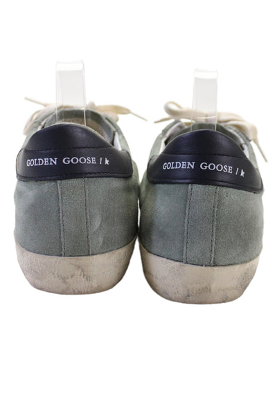 Golden Goose Deluxe Brand Womens Lace Up Suede Super Star Sneakers Gray Size 40