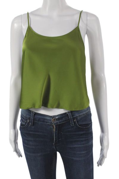 Cinq A Sept Women Green Cowl Neck Camisole Party Size M