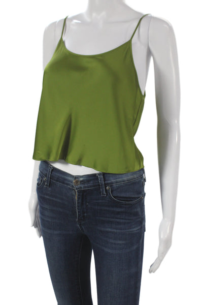 Cinq A Sept Women Green Cowl Neck Camisole Party Size M