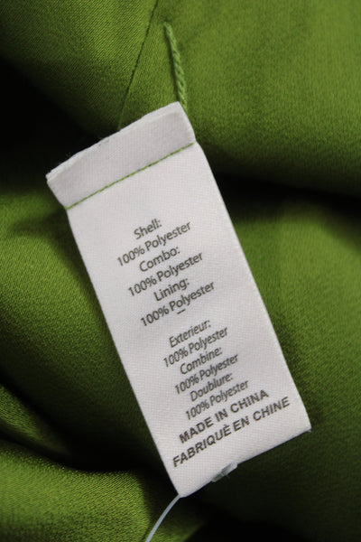 Cinq A Sept Women Green Straight Pencil Midi Skirt Sequin Zip Size 4
