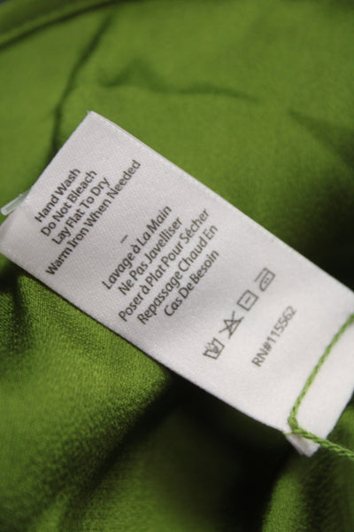 Cinq A Sept Women Green Straight Pencil Midi Skirt Sequin Zip Size 4