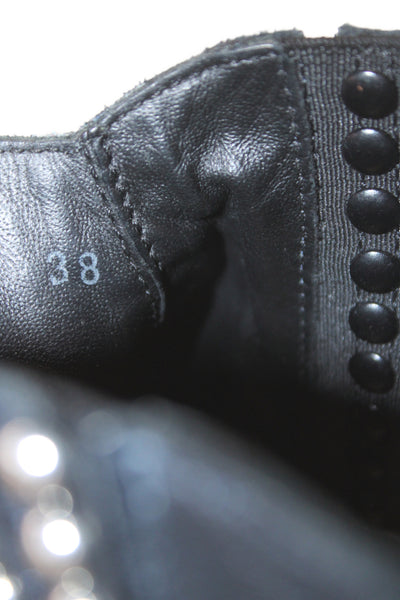 Golden Goose Deluxe Brand Womens Slip On Studded Stitched Ankle Boots Black 38