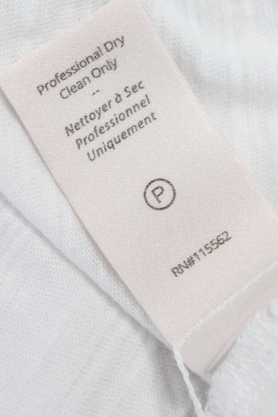 Cinq A Sept Womens White Jersey Crew Neck Cotton Short Sleeve T-Shirt Size M