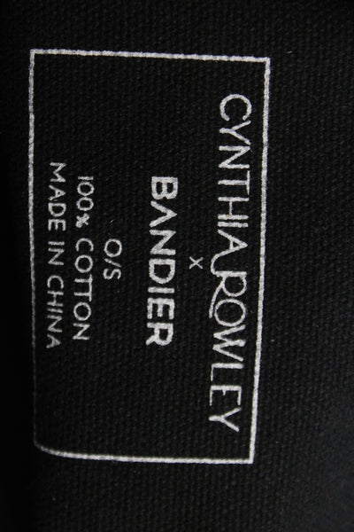 Cynthia Rowley X Bandier Womens Bi Color Cali York Canvas Tote Handbag Navy