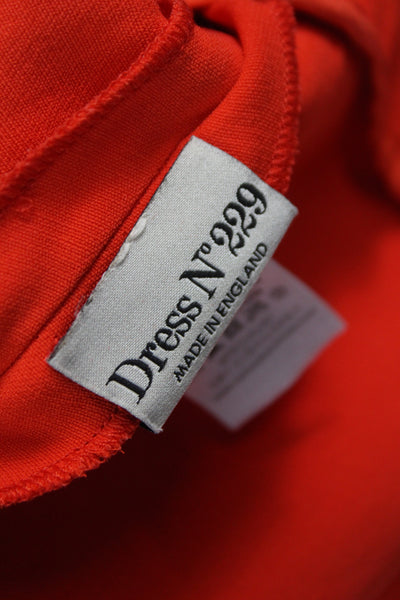 Victoria Beckham Womens Sheath Dress Orange Silk Zip Size 8