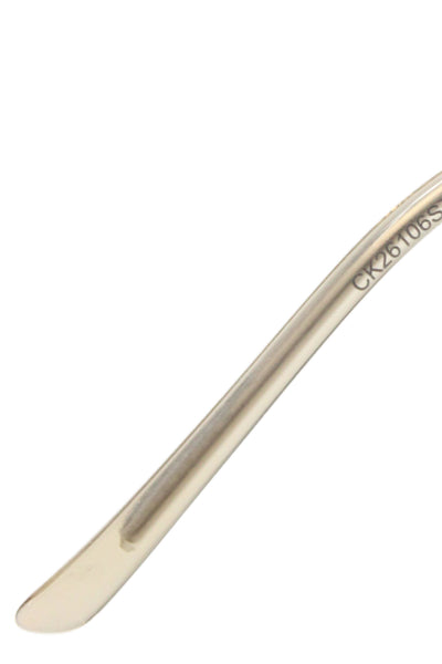 Calvin Klein Women's Round Lens Silver Frame Sunglasses
