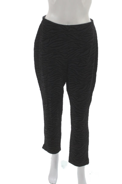 Michael Michael Kors Women Black Animal Print Ankle Pants Size L