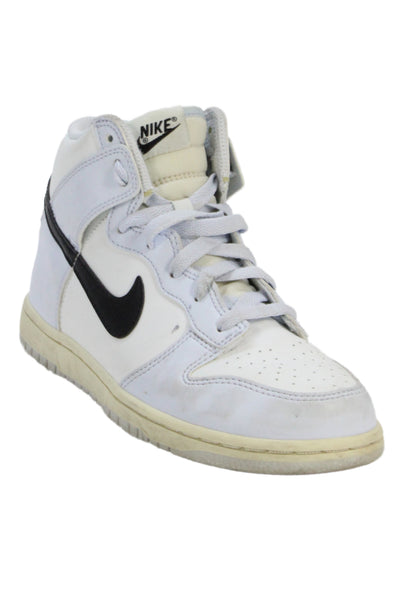 Nike Childrens Boys Leather Dunk High Top Sneakers Powder Blue White Size 2.5 Y