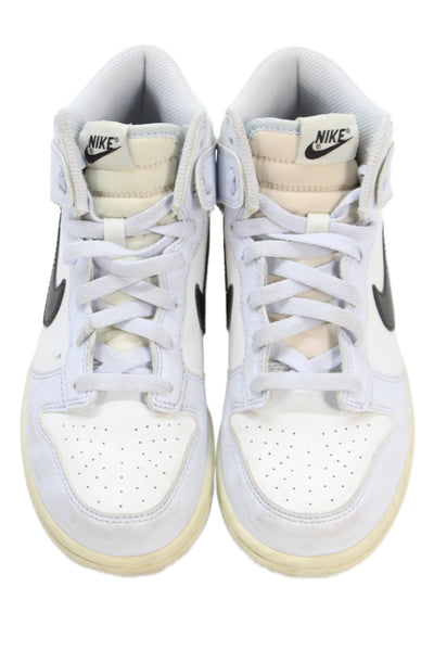 Nike Childrens Boys Leather Dunk High Top Sneakers Powder Blue White Size 2.5 Y