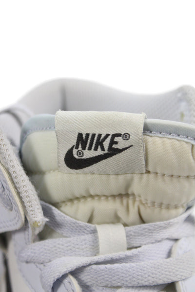 Nike Childrens Boys Leather Dunk High Top Sneakers Powder Blue White Size 2.5 Y