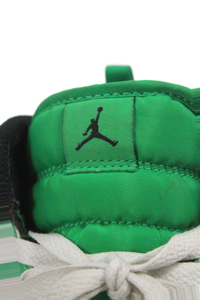Nike Childrens Boys Air Jordan 1 Mid Sneakers Lucky Green White Size 3 Y